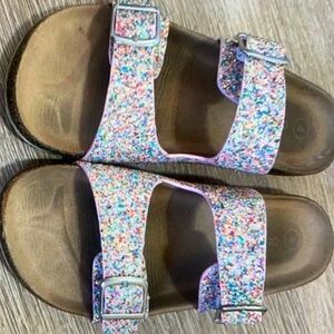 Vibrant floral kids shoes
